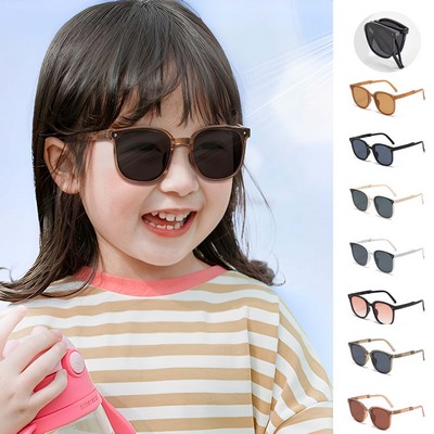 Polarized Foldable Sunglasses for Kids Girls Boys UV Protection