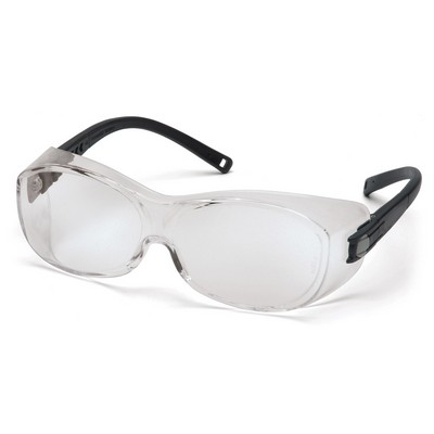 OTS Safety Glasses, Black Frame with Clear Lens