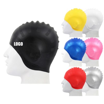 Silicone Swim Cap Non-Slip Waterproof Swim Cap Protect Ears