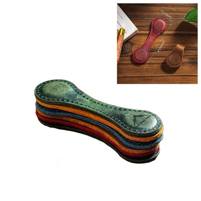 Leather Magnetic Bookmark with Personalized Initials