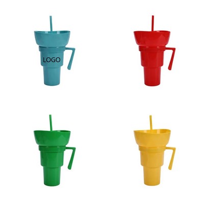 Portable Plastic Snack and Beverage Multi-Purpose Cup