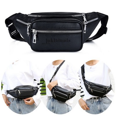 Fanny Pack Waist Bag Multifunction Genuine Leather