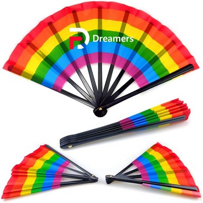 Rainbow Hand Fans