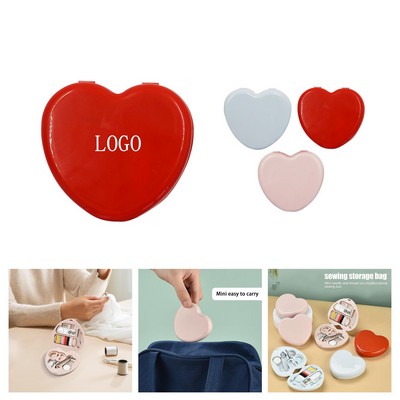 Heart-Shaped Mini Sewing Kit