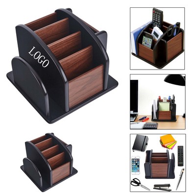 Natural Wooden Desktop Storage Rack