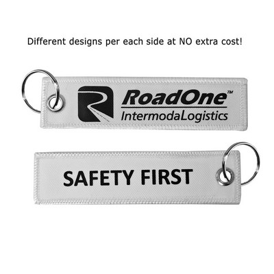 1" x 4" Two Sided Key Ring with DTF