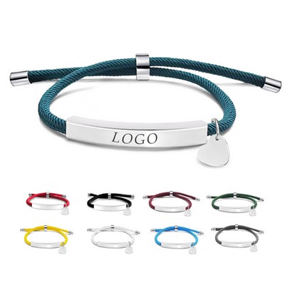 Custom Engraved Rope Bracelet
