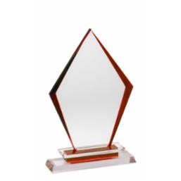 Red Arrowhead Crystal Award, 8.5"H