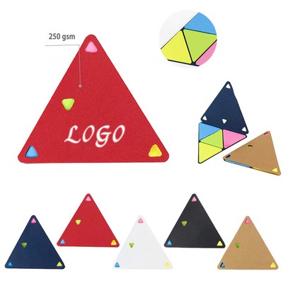 Triangle Shape 4-Color Sticky Notes