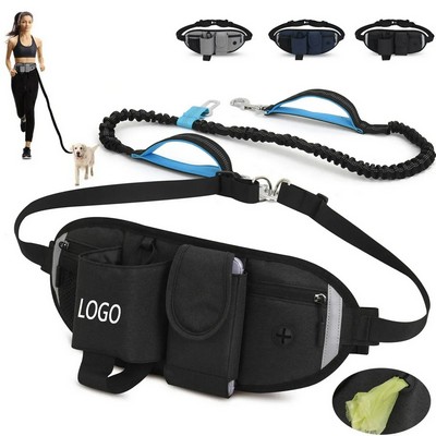 Adjustable Dog Leash with Waist Belt Pack