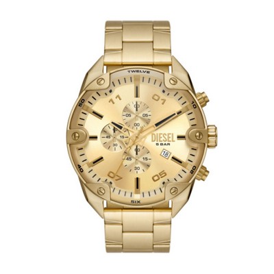 Diesel Spiked Chronograph Gold-Tone Stainless Steel Watch