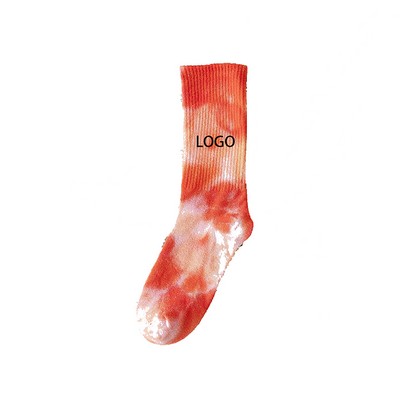 Tie Dye Color Mid Tube Socks
