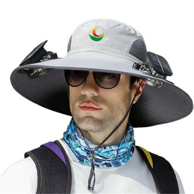 Wide Brim Solar Fan Sun Hat