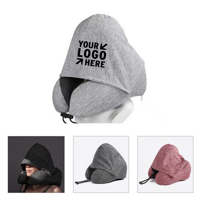 U Shape Neck Pillow with Hood