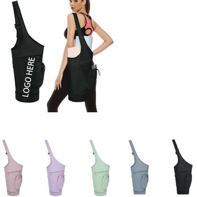 Wide-Opening Yoga Mat Tote Bag with Extended Handle