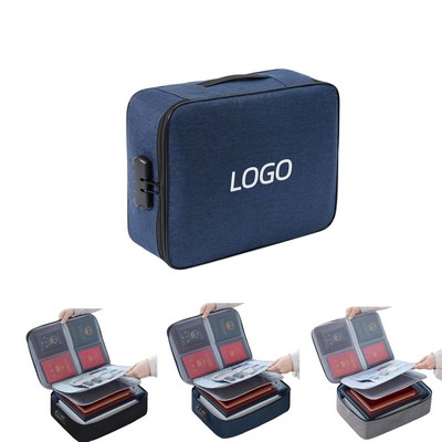 Large-capacity Lockable Document Storage Bag