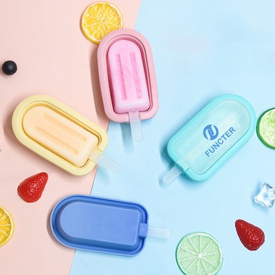 35ml Silicone Ice Cream Maker Reusable Ice Pop Molds with Transparent Lid