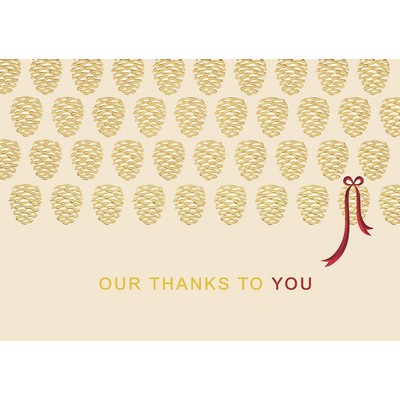 Golden Thanks Holiday Cards