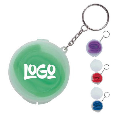 Portable Silicone Boba Straw with Keychain Storage Case