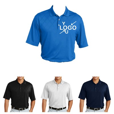 Unique Textured Crossover Polo Shirt