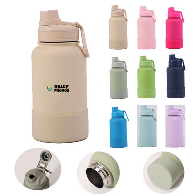 32oz Insulated Stainless Steel Tumbler Bottle Silicone Bottom