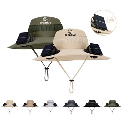 Wide Brim Hat W/ Solar Fans
