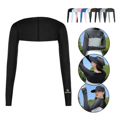 Summer Sun Protection Arm Sleeves Cooling UV Blocking Fingerless Breathable Stretchy for Outdoor