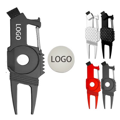 7 In 1 Golf Divot Repair Tool with Ball Marker MOQ 50
