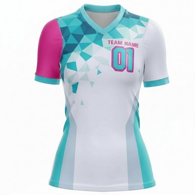 Women's Cap Sleeve Sublimated Volleyball Jersey 160GSM