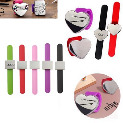 Silicone Sewing Needle Pin Holder Stylist Magnetic Bracelet
