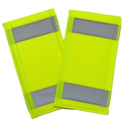 Lime Green Padded High Visibility Seat Belt Covers (2.5" x 12")
