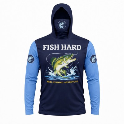 Unisex Sublimated SolarProtec Long Sleeve Hooded T-Shirt 180GSM