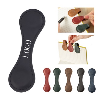 Magnetic PU Leather Bookmark