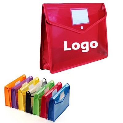 Waterproof Plastic File Folder With Fabric Seam Edge