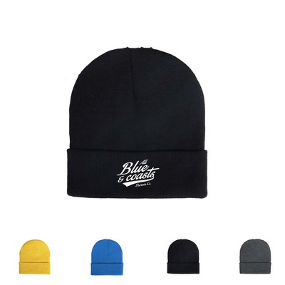 Warm Knit Beanie with Cuff