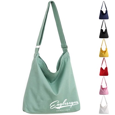 Canvas Crossbody Bag with Adjustable Shoulder Strap