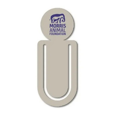 Silver Round Top Stem Metal Bookmark