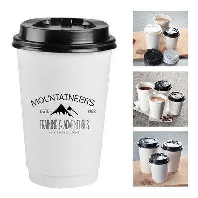 10oz Insulated Paper Coffee Cup with Lid