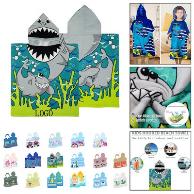 Cartoon Hooded Bath Towel Cape