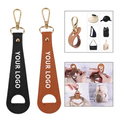 Pu Leather Travel Hat Clip