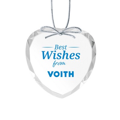 Optical Ornament - Heart Imprinted