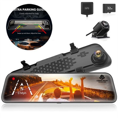 12" Touch Screen 2K Mirror Dash Cam