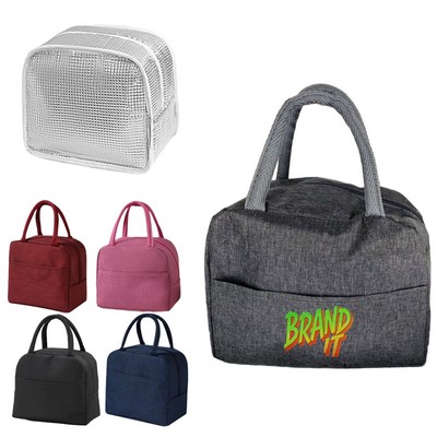 Heathered Oxford Cloth Cooler Lunch Tote