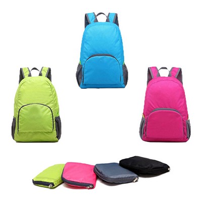 Foldable Backpacks Classic Back Packs Colorful Book Bags Lightweight Basic Bookbags