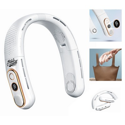 LED Display Bladeless Neck Fan