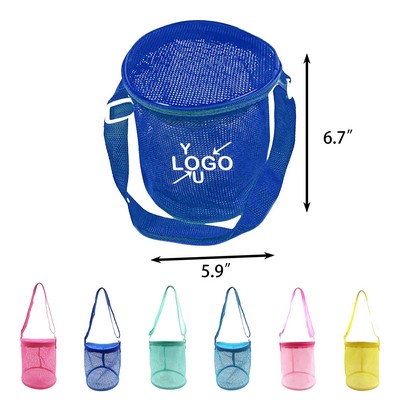 Solid Hue Beach Toy Net Bag for Children
