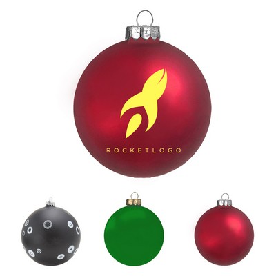 4.7" Custom Glass Christmas Ball Ornaments