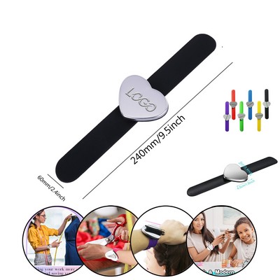 Heart Shape Magnetic Pin Holder Wristband Hair Stylist Wrist
