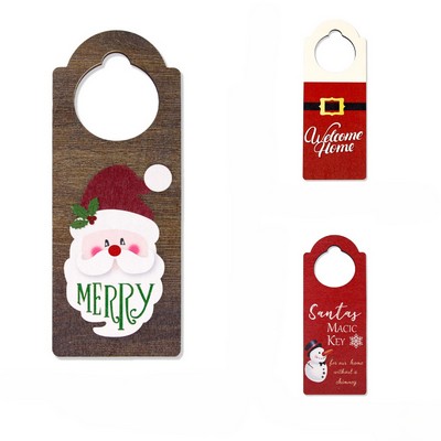 Christmas Wooden Material Door Hanger Sign