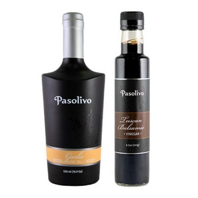 Garlic Olive Oil 500mL & Tuscan Balsamic 8.5oz
